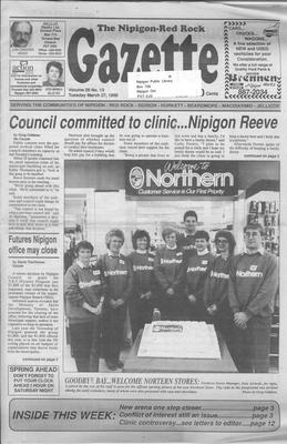 Nipigon Red-Rock Gazette, 27 Mar 1990