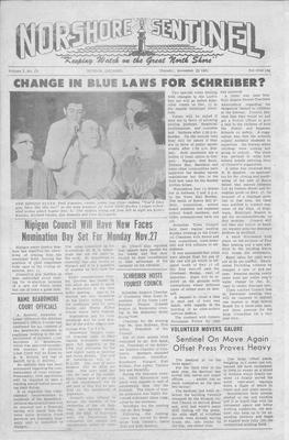 Norshore Sentinel (Nipigon, ON), 23 Nov 1961