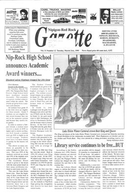 Nipigon Red-Rock Gazette, 21 Mar 1995