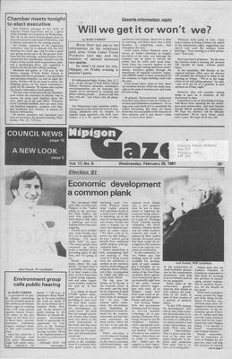 Nipigon Gazette, 25 Feb 1981