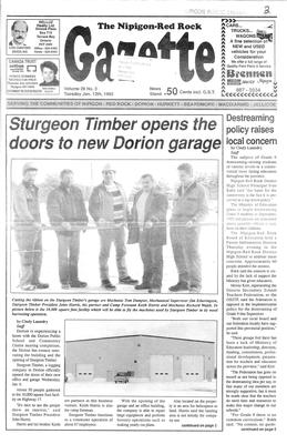 Nipigon Red-Rock Gazette, 12 Jan 1993