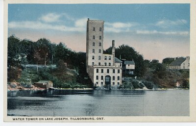 Water Tower on Lake Joseph, Tillsonburg, Ont.