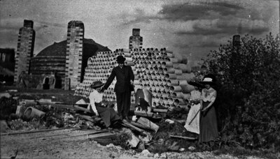 Group at tile yard, Norwich