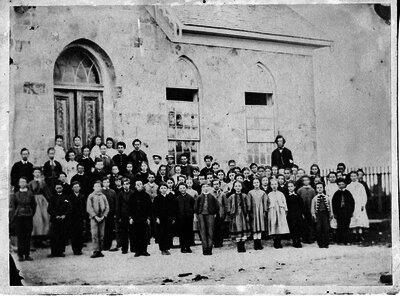 Children in front of unidentified school