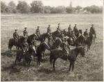 Members of the Oxford Rifles seated on Horses, includes Godfrey George Bragg