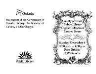 County of Brant Public Library Digital Collections Launch Event