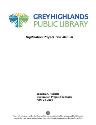 GHPL: Digitization Project Manual