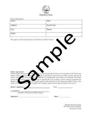 Sample Donor Form