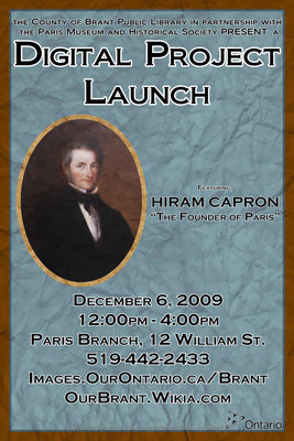 County of Brant Digital Collections Project Launch Poster