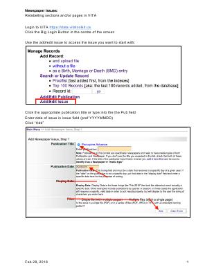 Relabelling Pages & Sections in Newspaper Issues