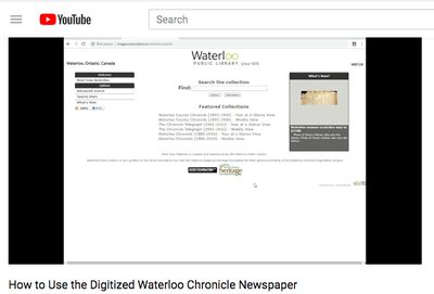 How to use the digitized Waterloo Chronicle