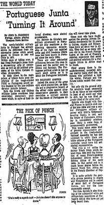 Barrie Examiner's Coverage on the Development of Portuguese Junta Amid the Regime Change, Later Known as the Carnation Revolution, May 2, 1974