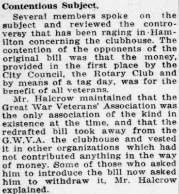 <i>Ontario Scrapbook Hansard</i> Covering the Protest Regarding the Billing Controversy for the Great War Veterans' Association, 1922