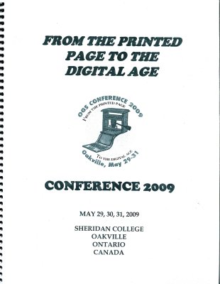 OGS Conference 2009: From the Printed Page to the Digital Age