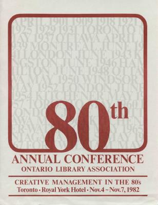 Creative Management in the 80's. 80th Annual Conference (pre-conference flier)