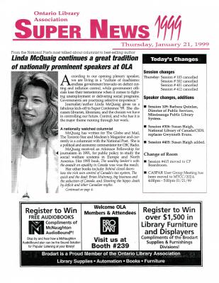 OLA Super News: Thursday, January 21, 1999