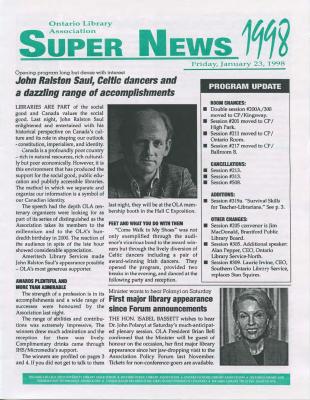 OLA Super News: Friday, January 23, 1998