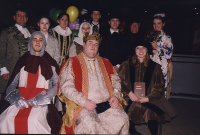 Volunteers impersonate famous people at the CN Tower Reception and Party