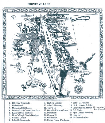 Map of Bronte from the 1980s