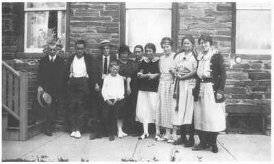 The Bray Family in front of their home at 49 Bronte Road.