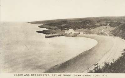 Beach and Breakwater, Bay of Fundy, near Sandy Cove, N.S.