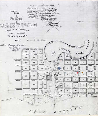 Map of Oakville 1837