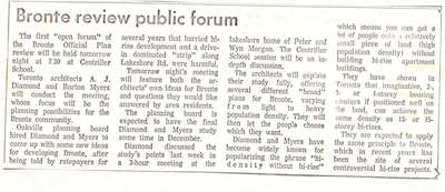 Bronte review public forum