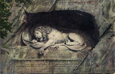 Luzern. Lowendenkmal. [The Lion of Lucerne, Switzerland]