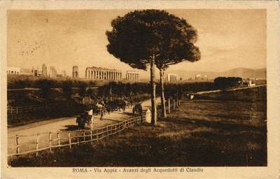 Roma. Via Appia. Avanzi degli Acquedotti di Claudio [The Appian Way, Rome]