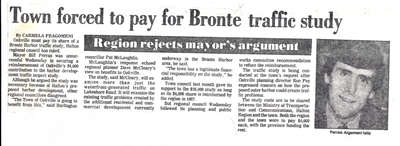 Town forced to pay for Bronte traffic study