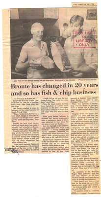 Bronte has changed in 20 years and so has fish & chip business