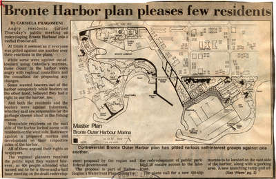 Bronte Harbor plan pleases few residents