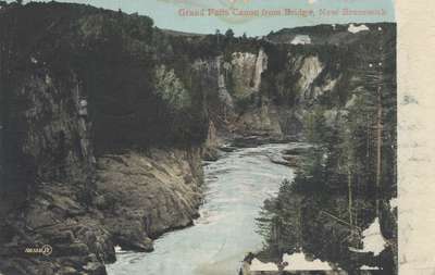 Grand Falls Canon [i.e. Canyon] from Bridge, New Brunswick