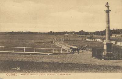 Where Wolfe died, Plains of Abraham, Quebec.