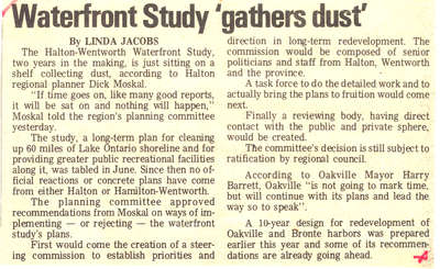 Waterfront Study 'gathers dust'