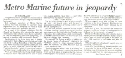 Metro Marine future in jeopardy