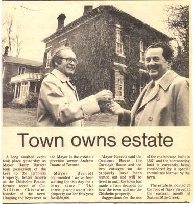 Town owns estate