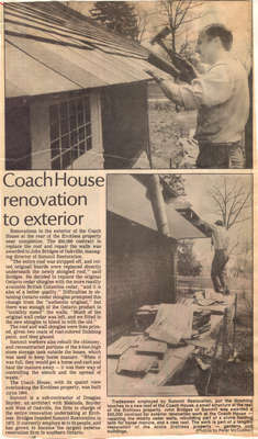 Coach House renovation to exterior