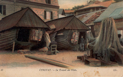 Étretat – Le Travail des Filets [Mending the fishnets]