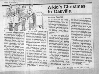 A kid's Christmas in Oakville