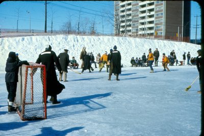 Ice Hockey at Centenial Square. Courtesy of the Town of Oakville.