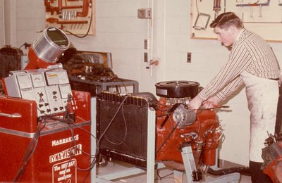 Student Working in Machine Shop