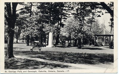 St.George's Park and Cenotaph, Oakville, Ontario, Canada.