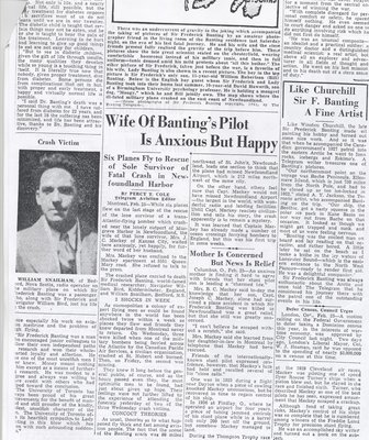 Media Coverage of Frederick Banting's Death 4