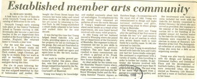 Established member of arts community