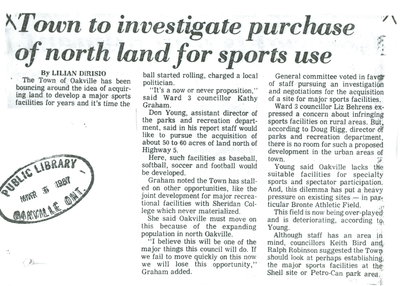 Town to investigate purchase of north land for sports use