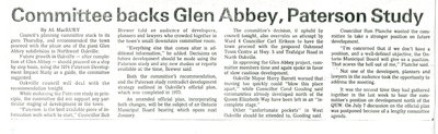 Committee backs Glen Abbey, Paterson Study