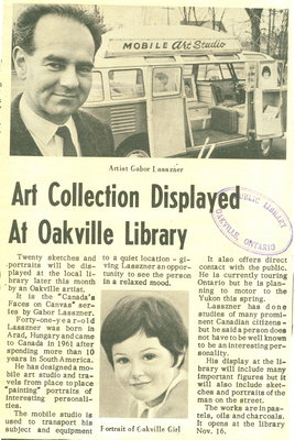 Art collection displayed at Oakville library