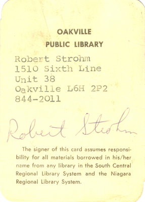 Sample library card