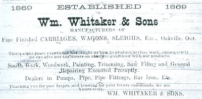 Wm. WHitaker & Sons advertisement
